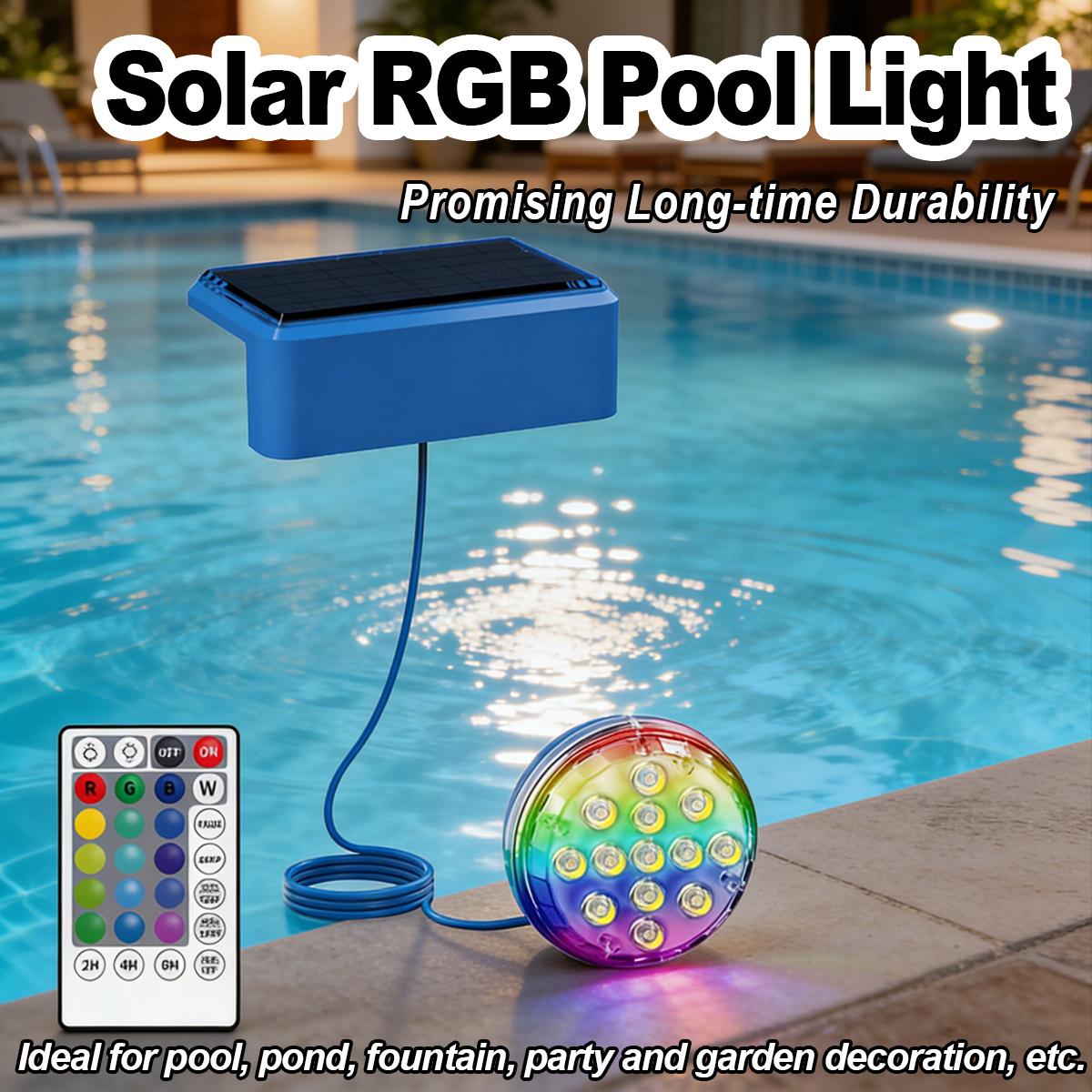 Pool Light Solar Rechargeable - Luce Solare Subacquea per Piscina con