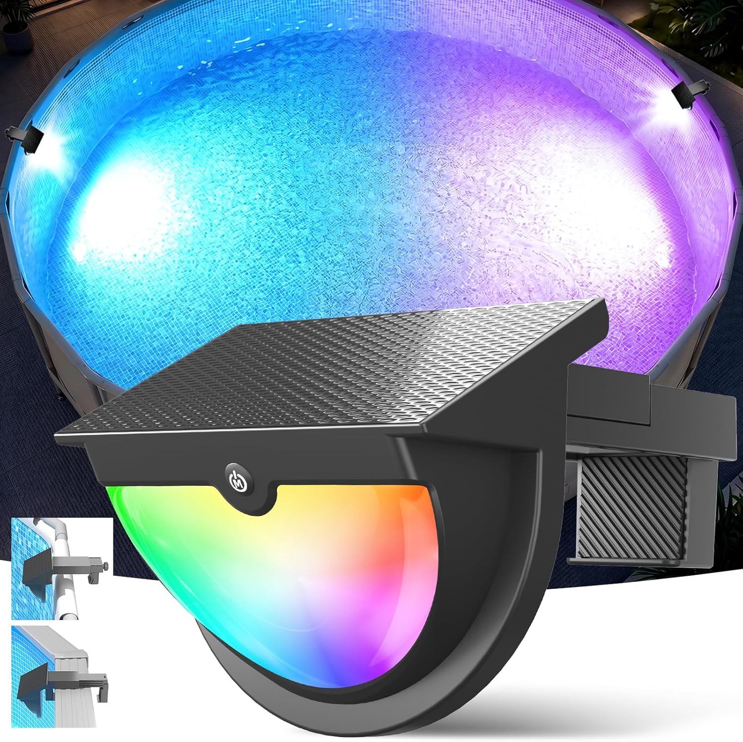Pool Light Solar Rechargeable - Luci solari per piscina multicolore per