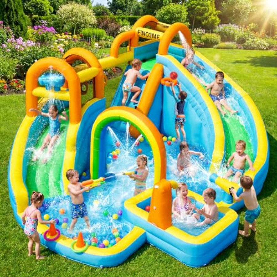 Water Slide Inflatable - Parco acquatico gonfiabile da giardino per