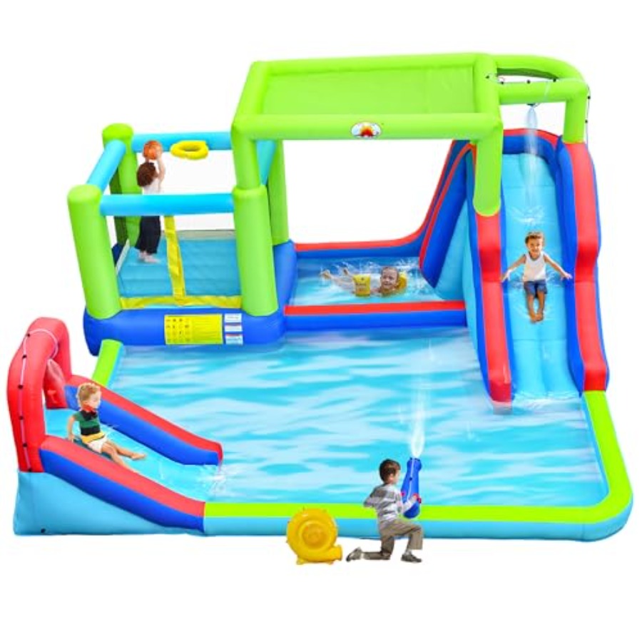 Water Slide Inflatable - Scivolo d'Acqua Gonfiabile per Uso Esterno,