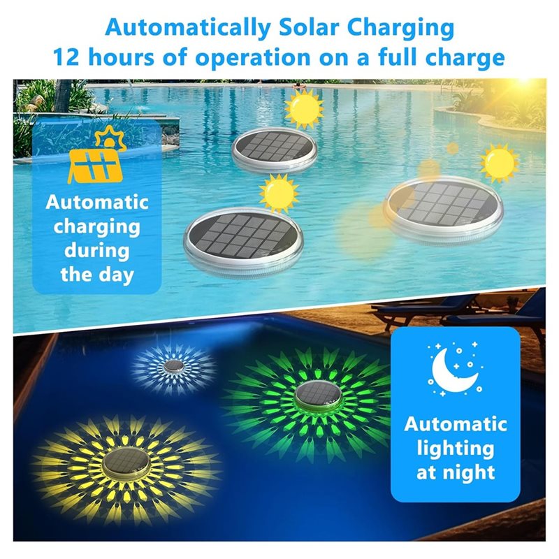 Pool Light Solar Rechargeable - ABJI – Lampada galleggiante per piscina