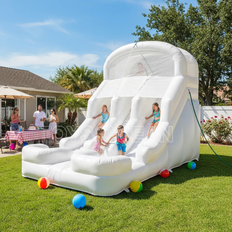 Water Slide Inflatable - Scivolo d'Acqua Gonfiabile per Bambini, Doppio