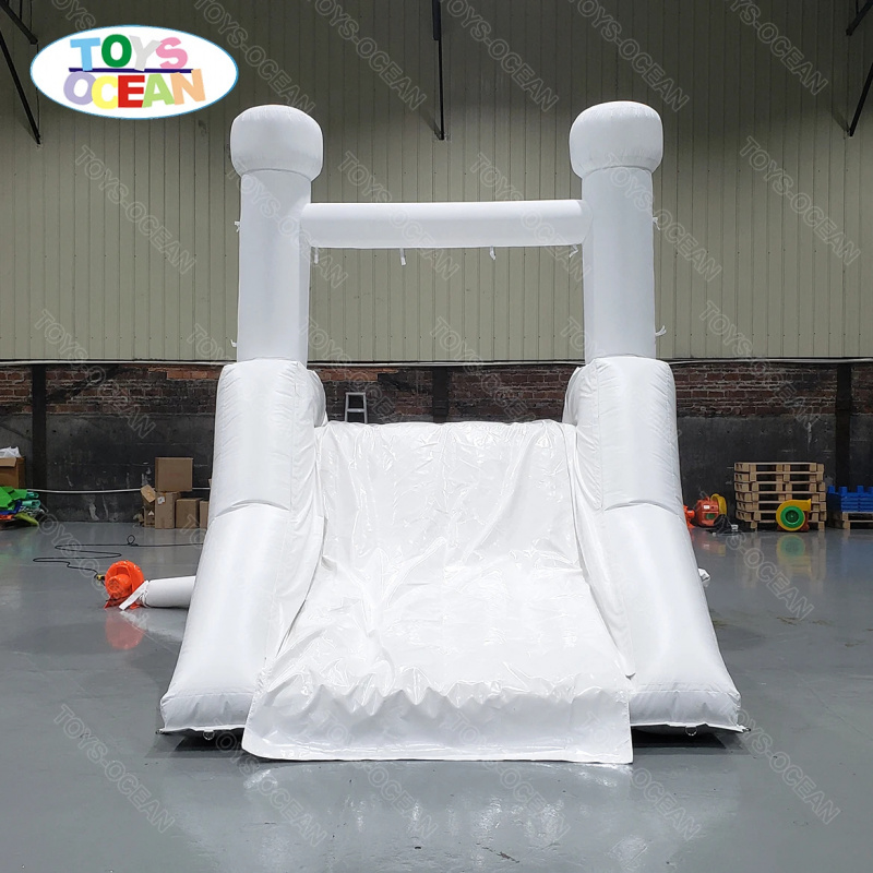 Water Slide Inflatable - Scivolo d'Acqua Bianco Personalizzato per Giardino,