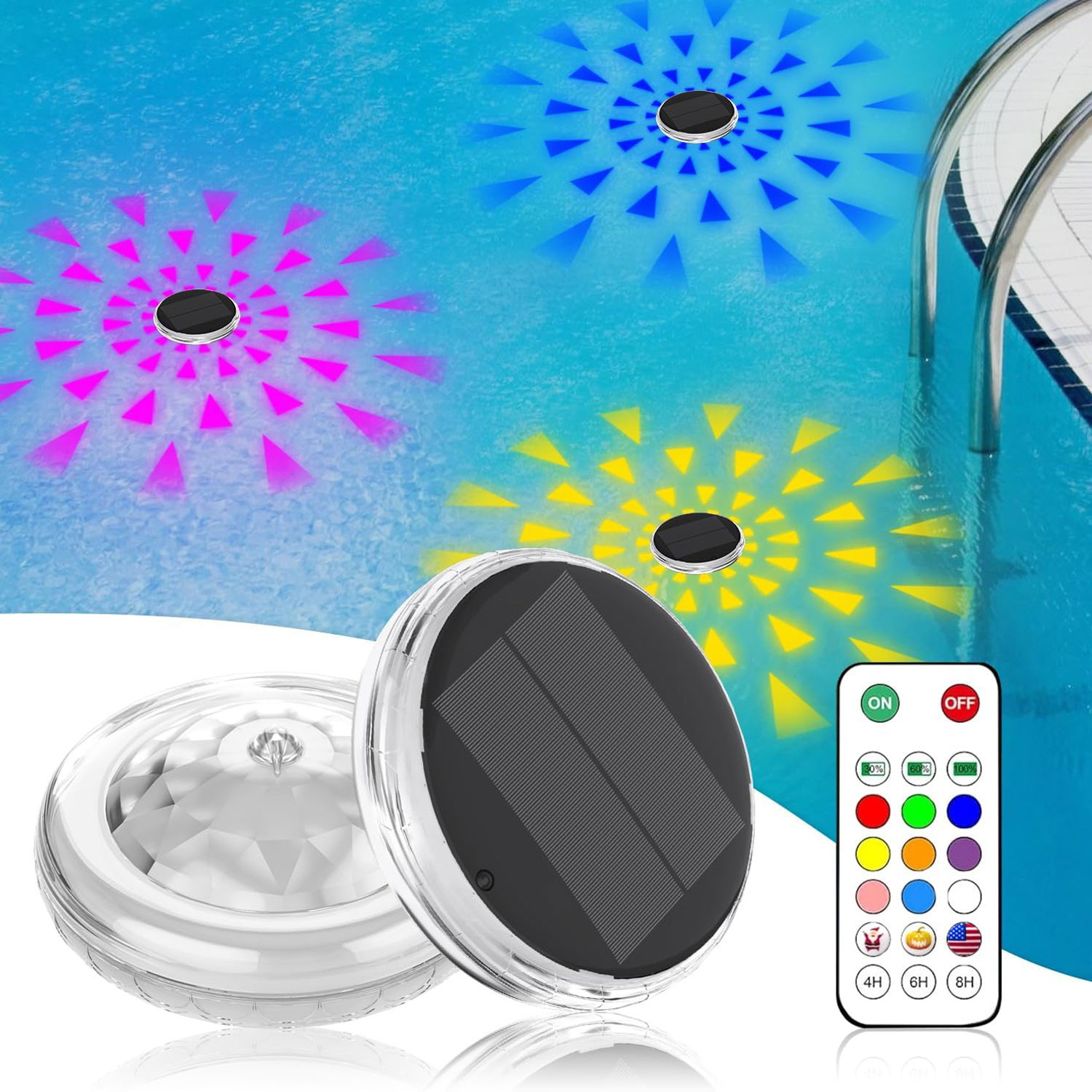Luci per piscina, galleggianti - Pool Light Solar Rechargeable recensione e prezzo