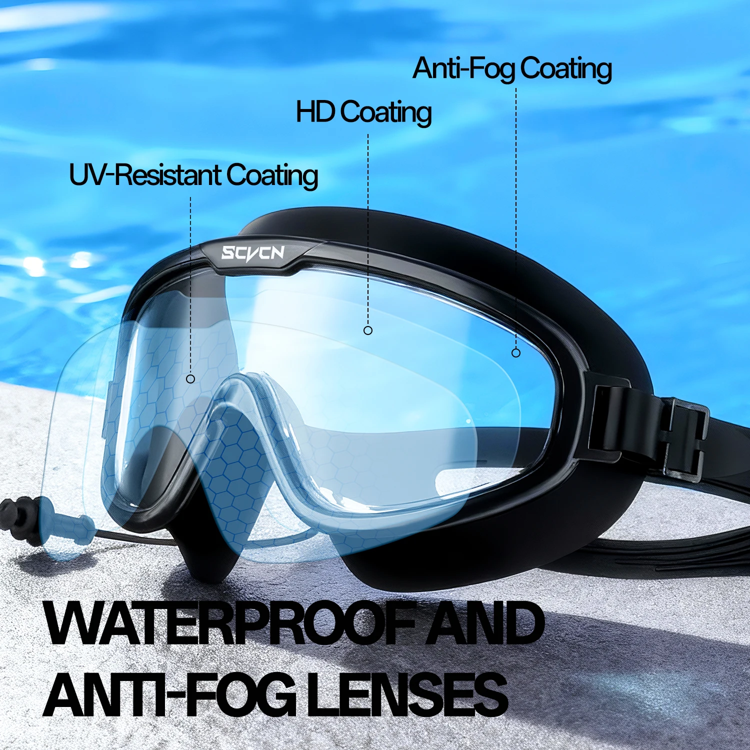 Occhialini da Nuoto SCVCN Prof - Swim Goggles Anti Fog Uv recensione e prezzo