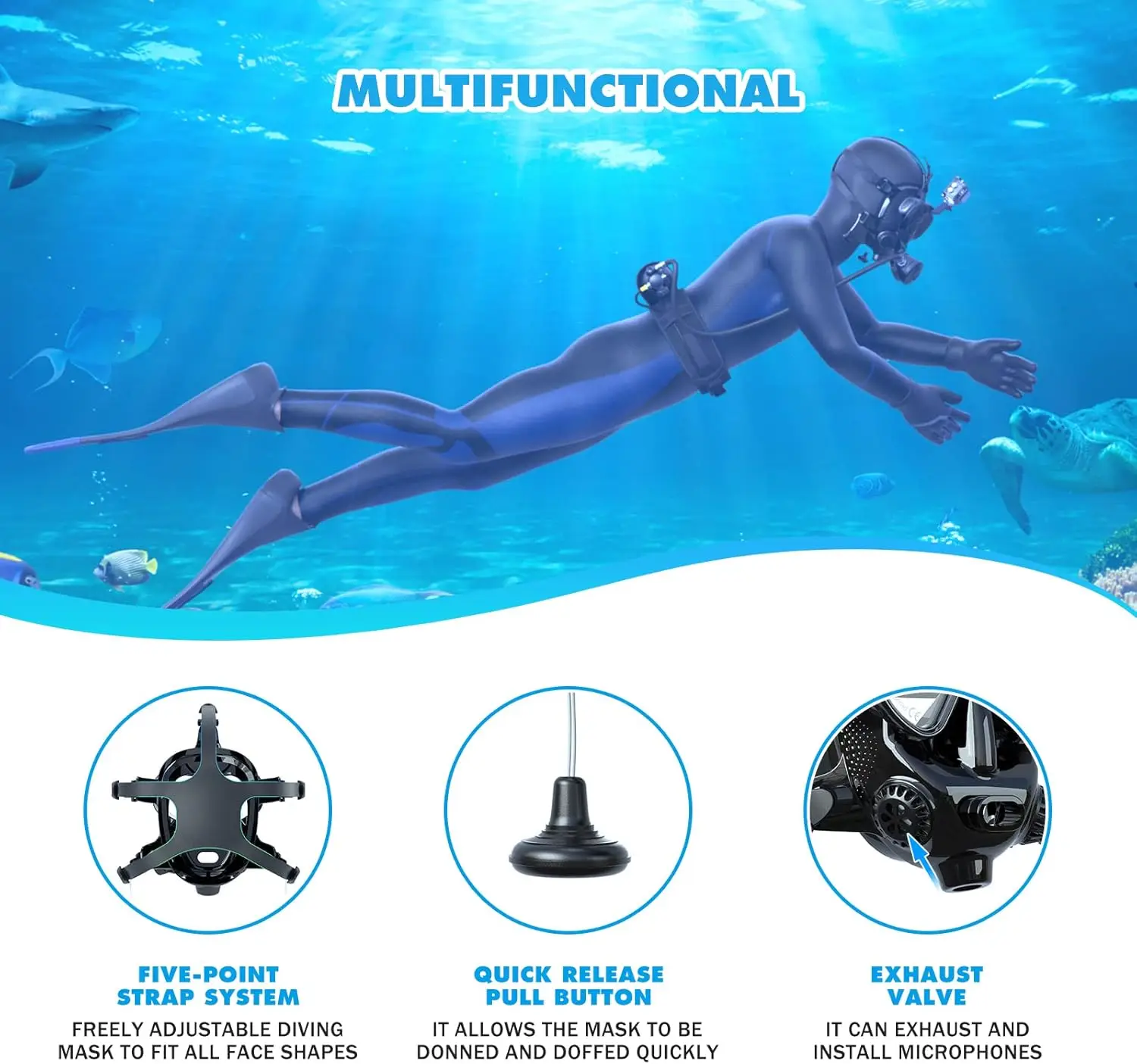 TRIMIX Maschera subacquea inte - Snorkel Mask Full Face recensione e prezzo