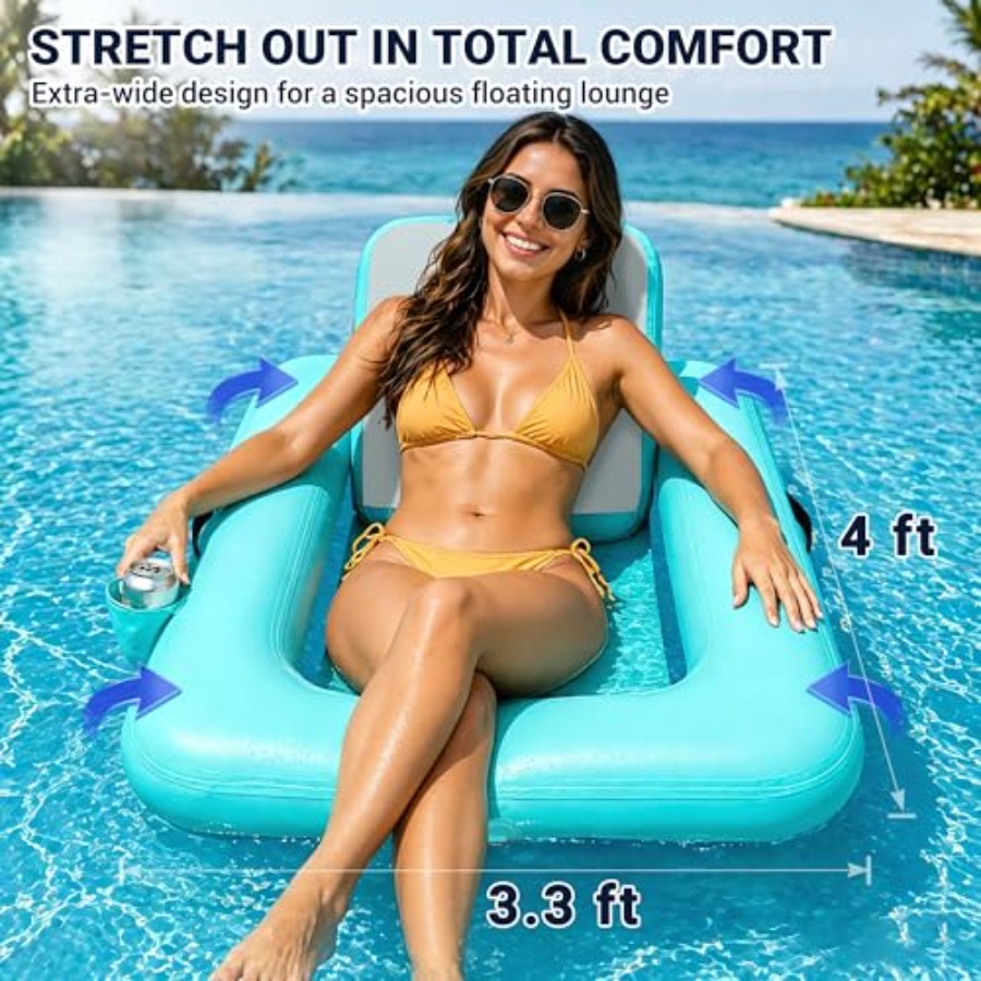Sedie Galleggianti con Schiena - Pool Lounger Inflatable recensione e prezzo
