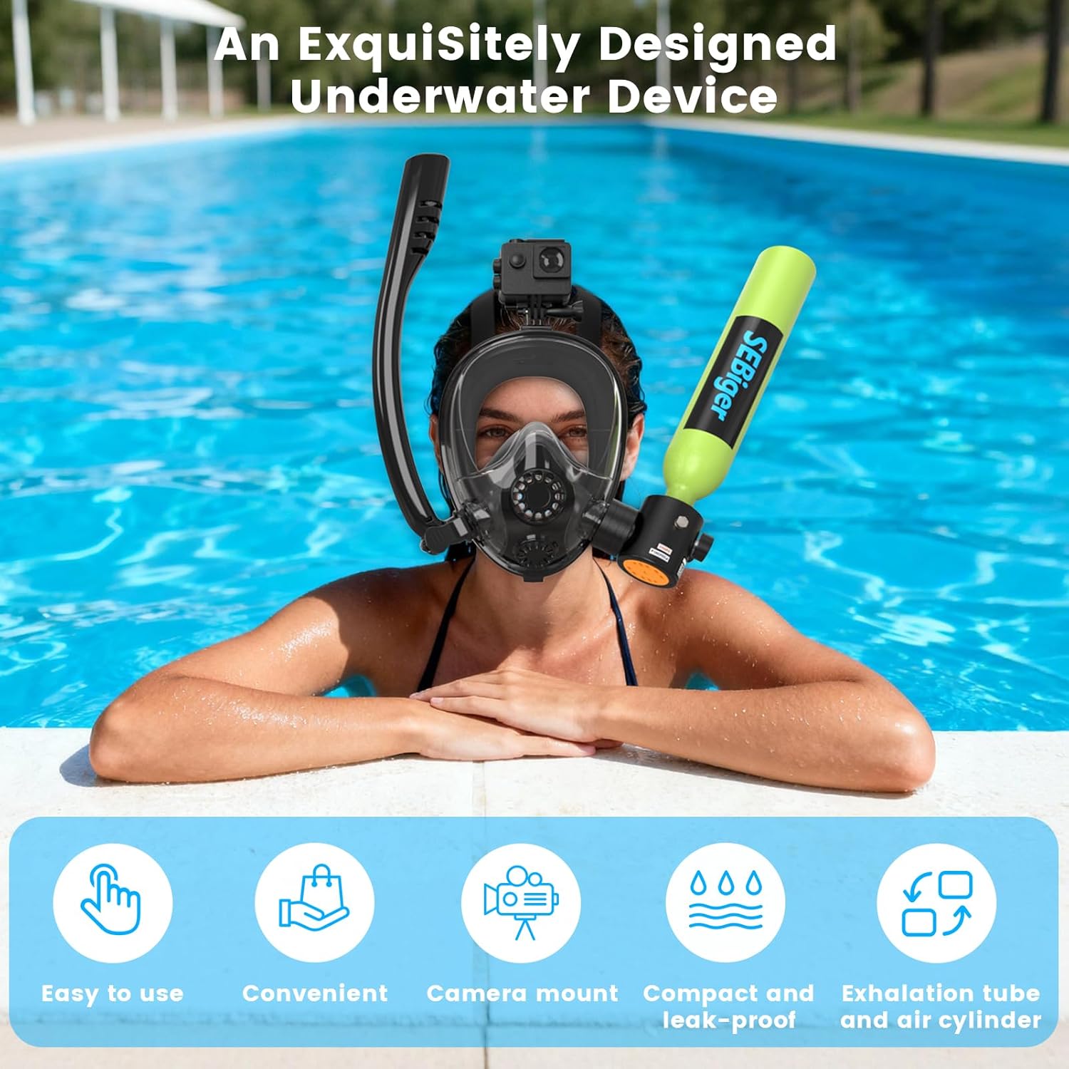 Mini Bombola Subacquea 0.5L co - Snorkel Mask Full Face recensione e prezzo